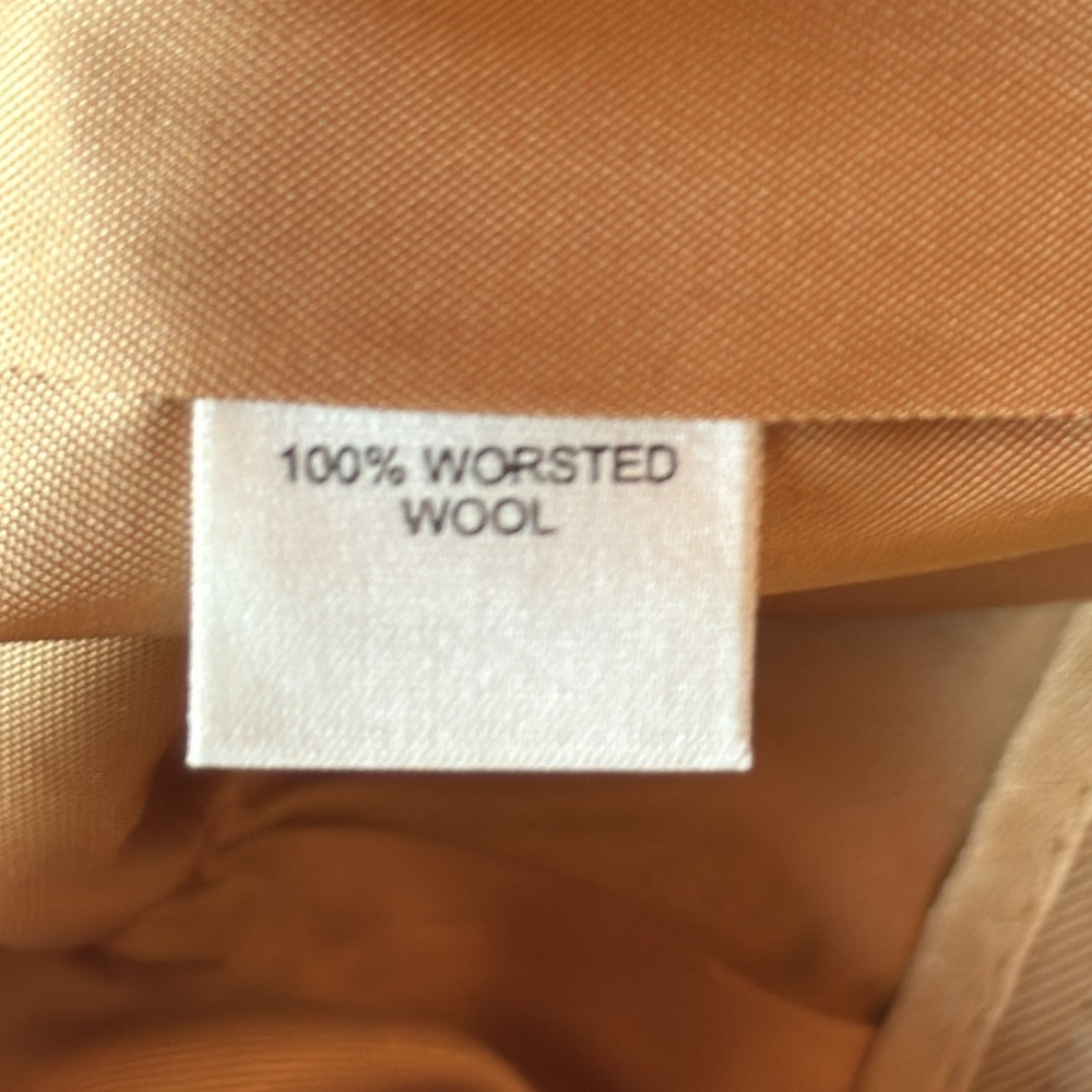 Austin Reed Women's Light Tan Worsted Wool Slacks - Picture 6 of 9